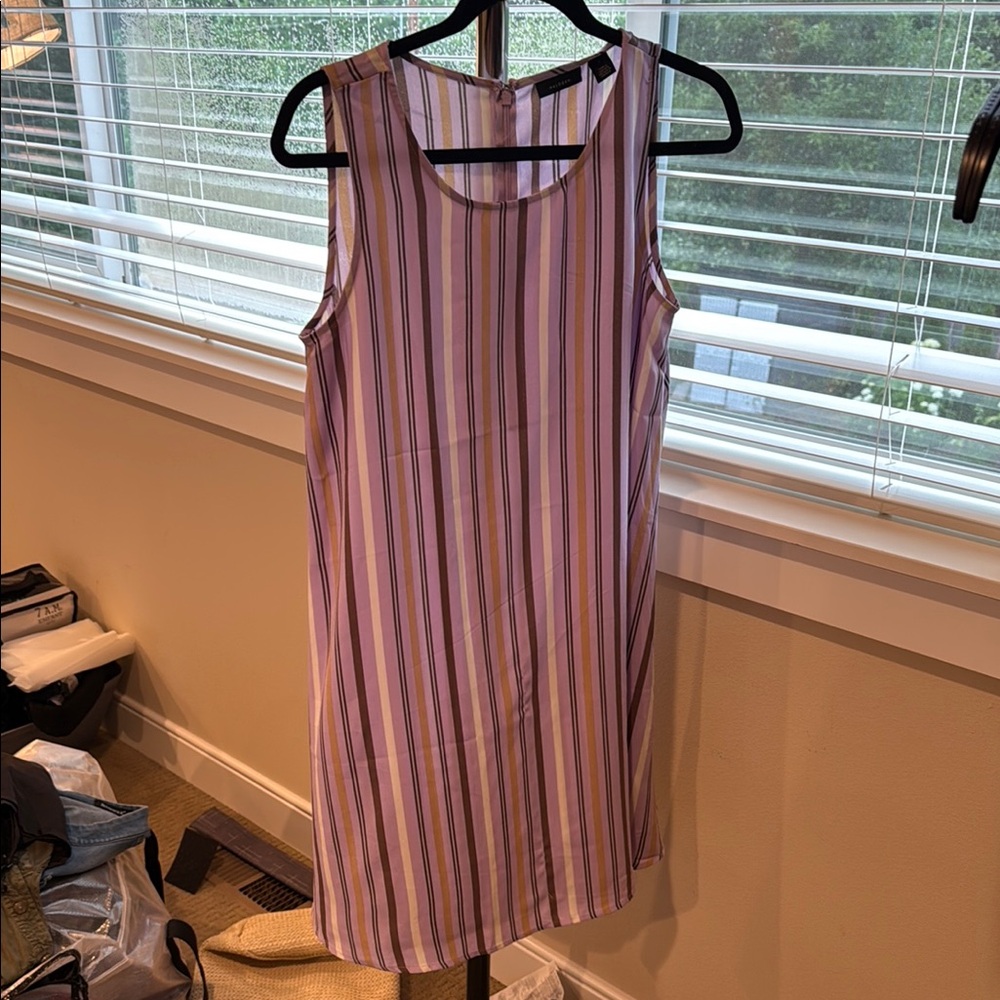 Halogen Purple and Pink Striped Mini Dress
